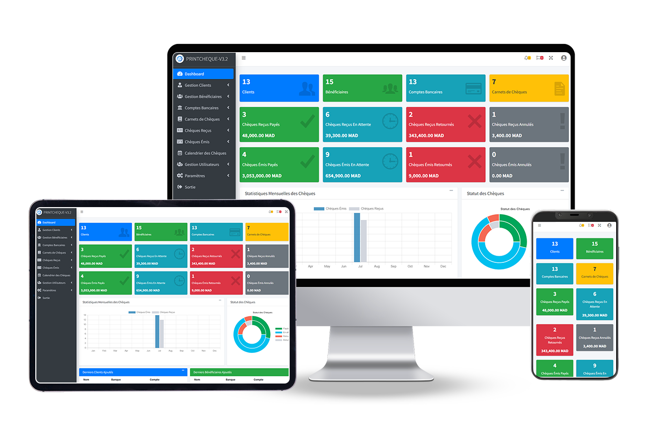 Interface Printcheque - Gestion bancaire et impression de chèques